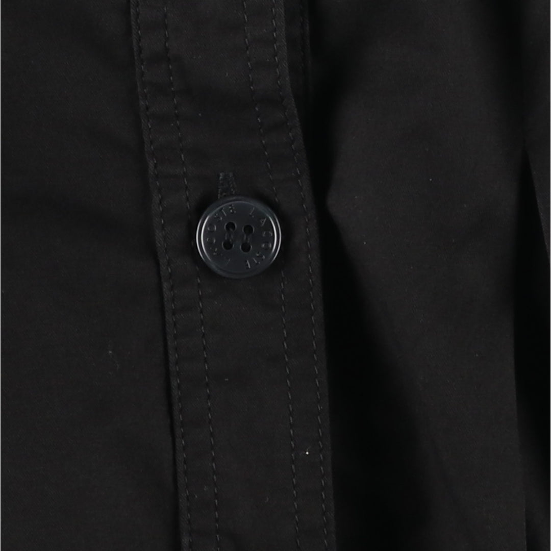 Lacoste LACOSTE French design, front opening, cotton pleated mini skirt, made in France, women's size S equivalent. cotton black type Vintage Second Hand