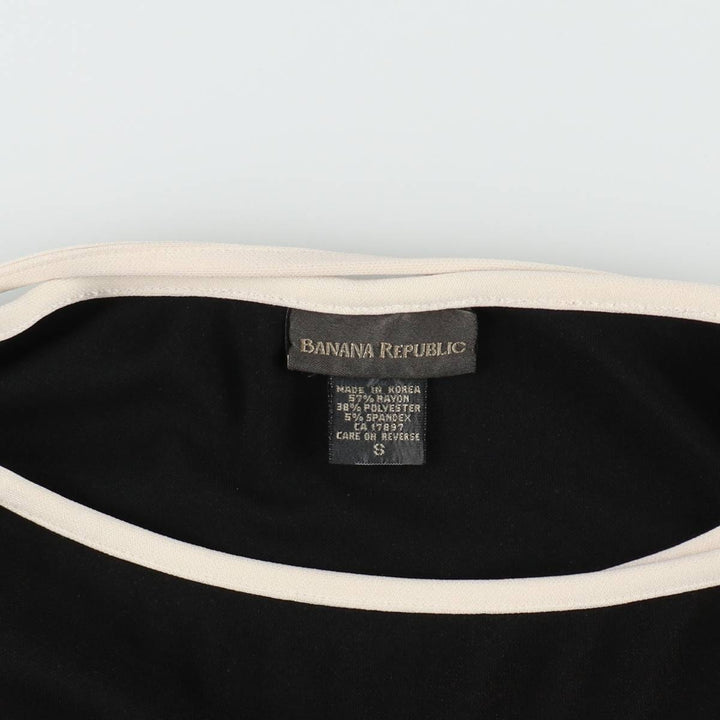 2000'S Banana Republic Rayon Flare Mini Wrap Skirt (Women's Size S) Rayon black type Vintage Second Hand