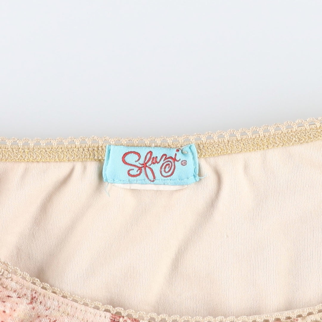 SFUZI Floral Paisley Pattern Half-Length A-Line Skirt, Women's Size S (approx.) unclear Beige type Vintage Second Hand