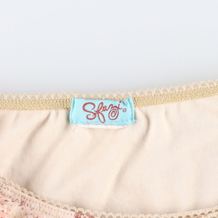 SFUZI Floral Paisley Pattern Half-Length A-Line Skirt, Women's Size S (approx.) unclear Beige type Vintage Second Hand