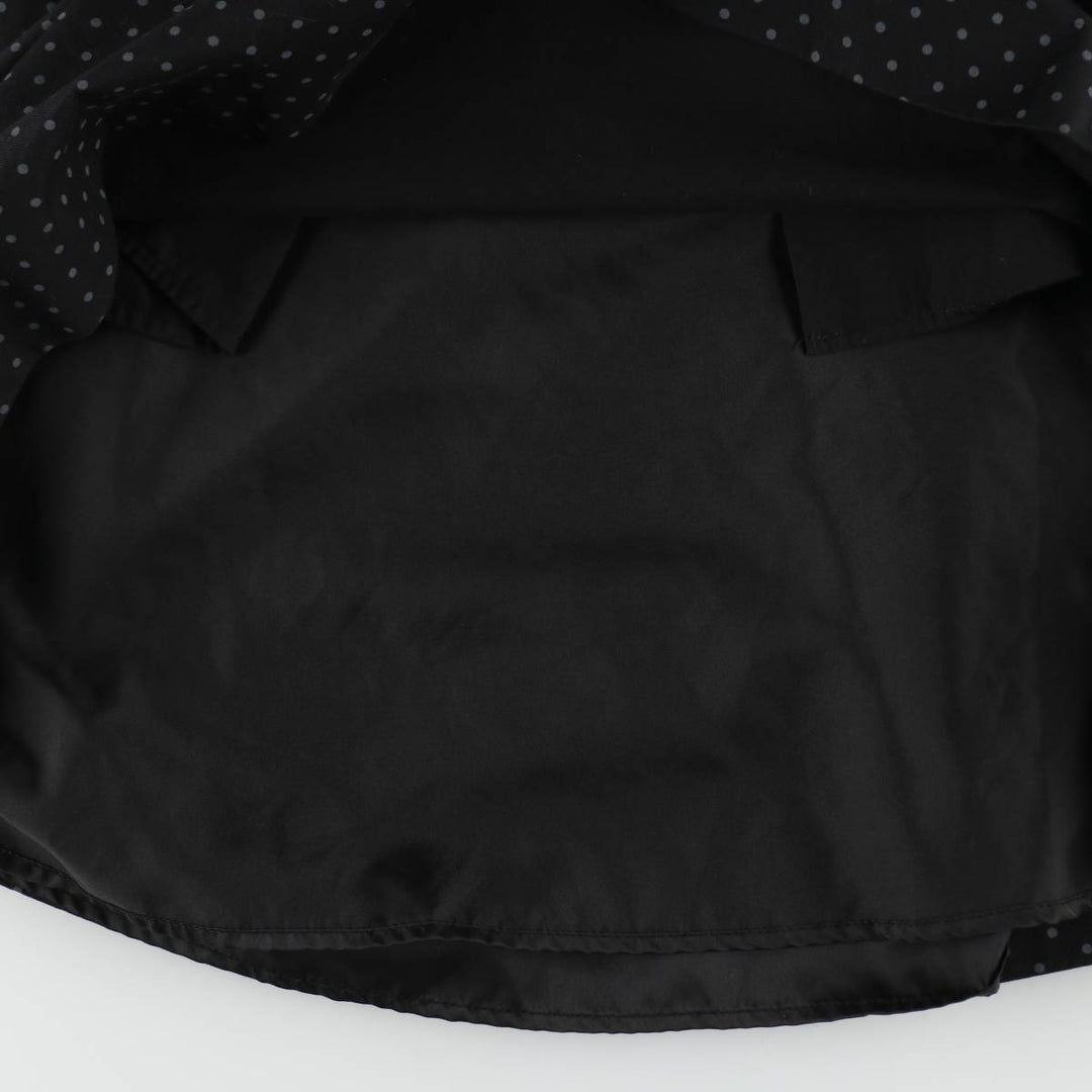 Fred Perry polka dot pattern cotton flared mini skirt, women's size M (approx.) cotton black type Vintage Second Hand
