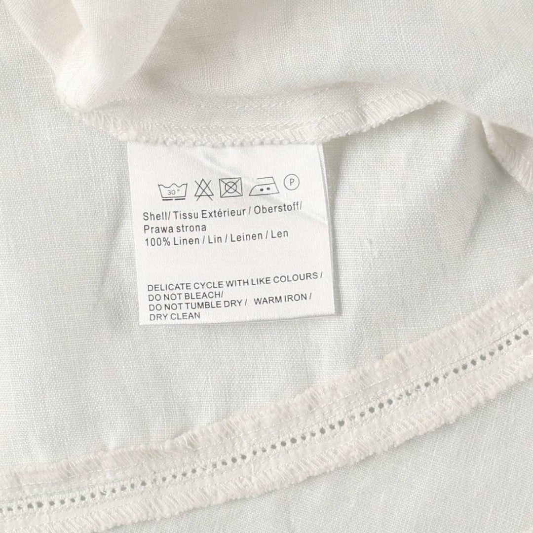MALVIN I Love Linen Midi Sleeveless A-line Dress, Women's Size M (approx.), Vintage linen white type Vintage Second Hand
