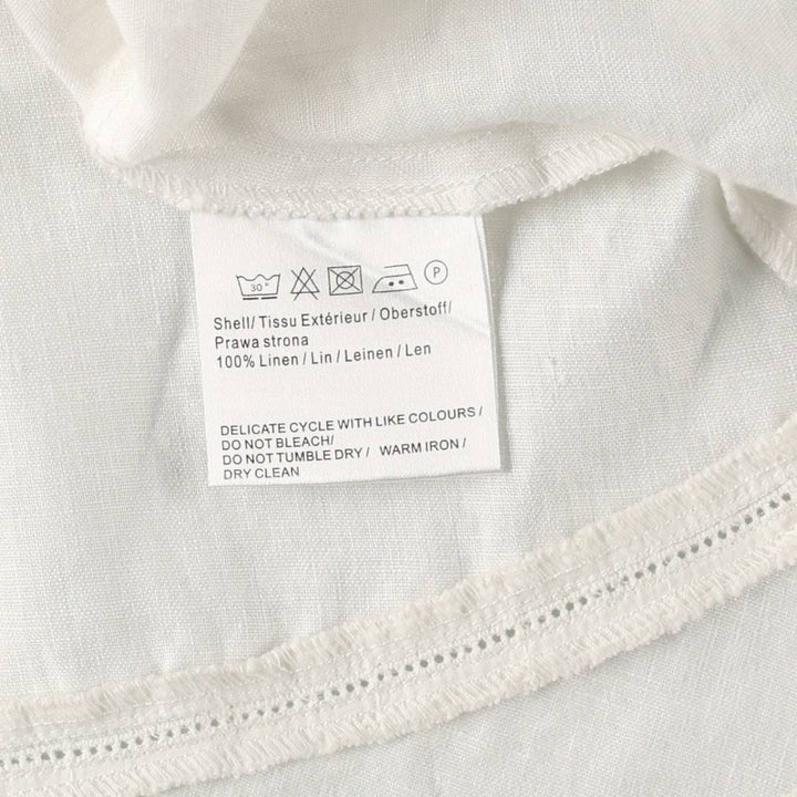 MALVIN I Love Linen Midi Sleeveless A-line Dress, Women's Size M (approx.), Vintage linen white type Vintage Second Hand