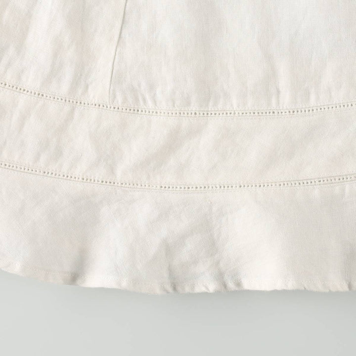 MALVIN I Love Linen Midi Sleeveless A-line Dress, Women's Size M (approx.), Vintage linen white type Vintage Second Hand