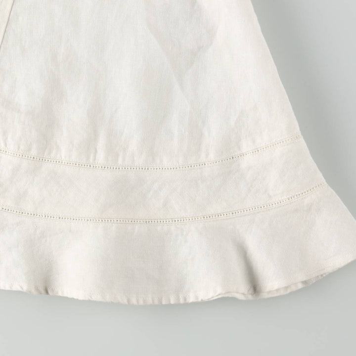 MALVIN I Love Linen Midi Sleeveless A-line Dress, Women's Size M (approx.), Vintage linen white type Vintage Second Hand