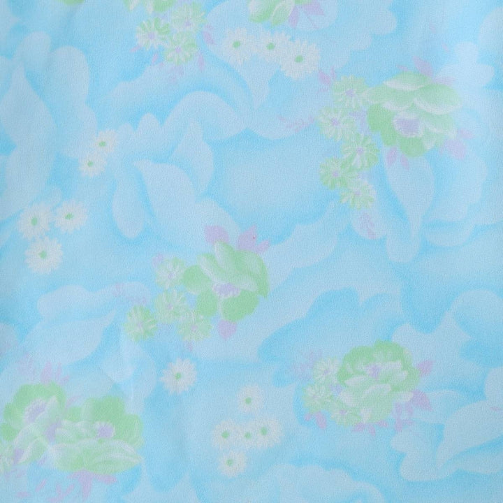 All-over floral print long camisole dress, women's size S equivalent, vintage. unclear blue type Vintage Second Hand