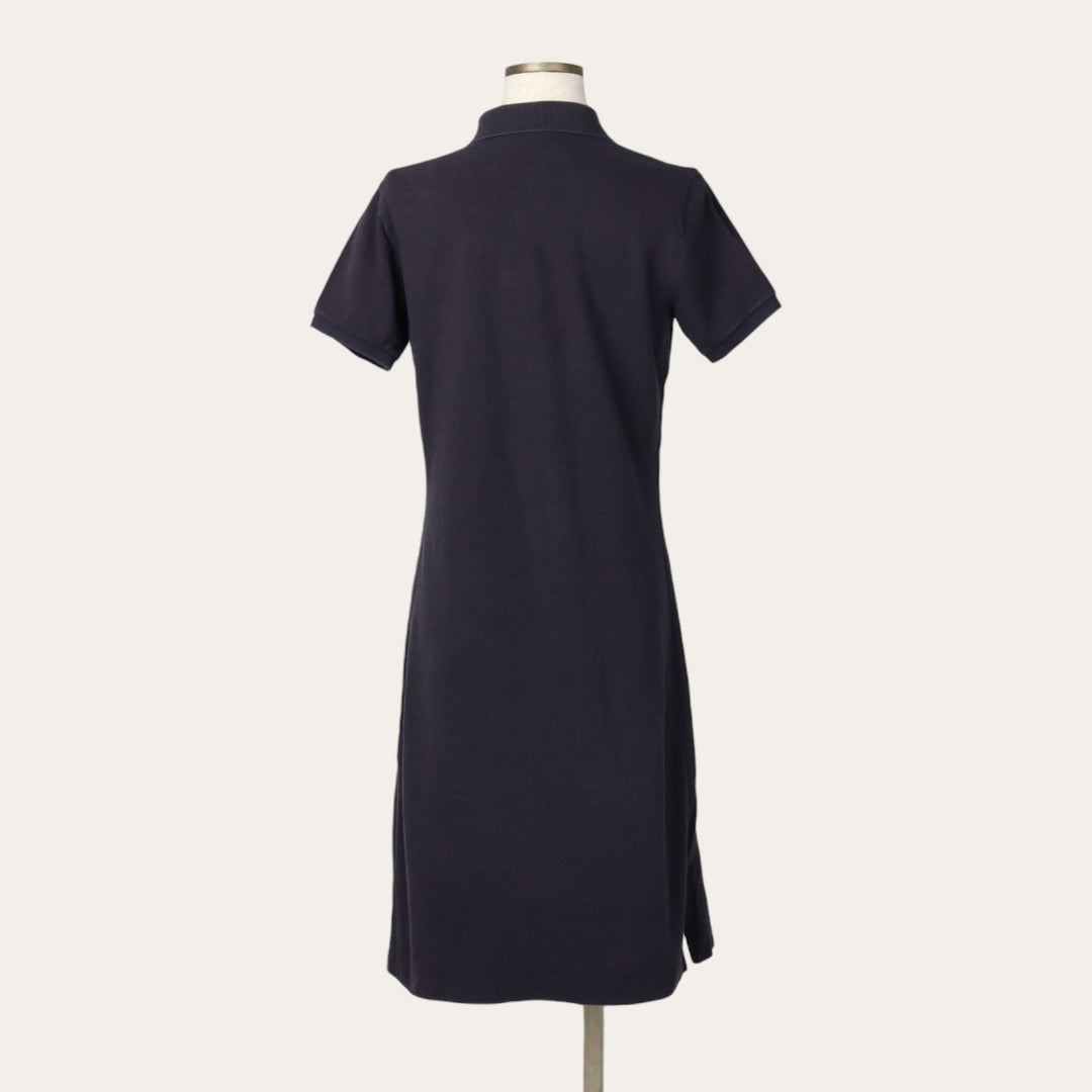 Ralph Lauren RALPH LAUREN SPORT Half-Length Polo Shirt Dress, Women's Size S (approx.) cotton navy blue type Vintage Second Hand