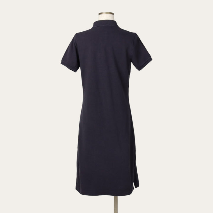 Ralph Lauren RALPH LAUREN SPORT Half-Length Polo Shirt Dress, Women's Size S (approx.) cotton navy blue type Vintage Second Hand
