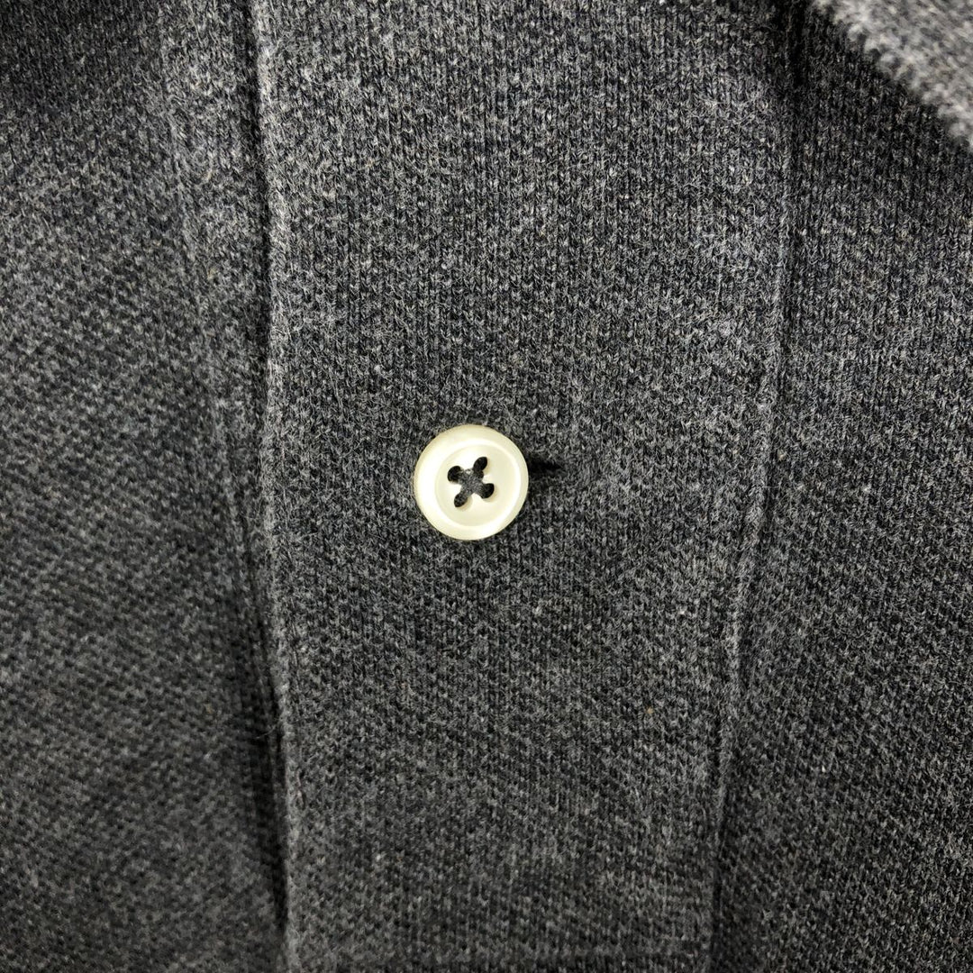 Ralph Lauren POLO by Ralph Lauren CUSTOM FIT long-sleeved polo shirt, men's size XXL cotton Charcoal Vintage Second Hand