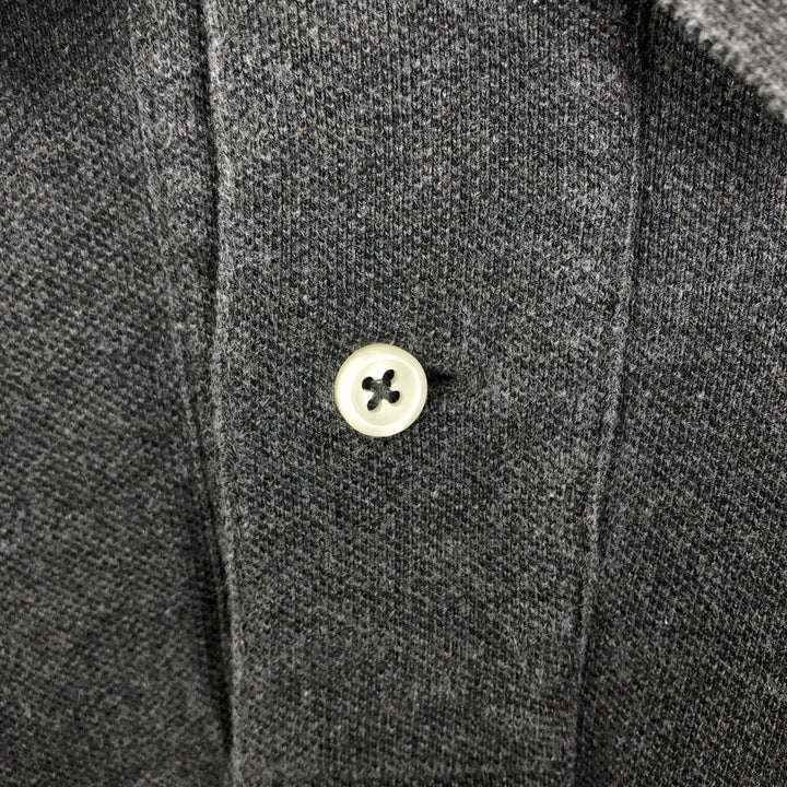 Ralph Lauren POLO by Ralph Lauren CUSTOM FIT long-sleeved polo shirt, men's size XXL cotton Charcoal Vintage Second Hand