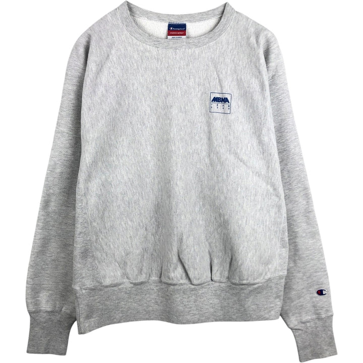 2000'S Champion Reverse Weave Advertising Print Sweatshirt (Men's Size L) unclear gray type Vintage Second Hand