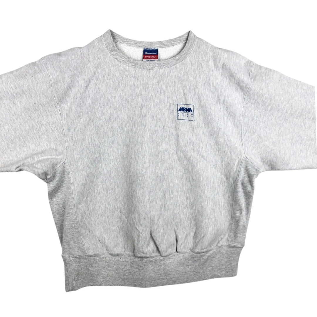 2000'S Champion Reverse Weave Advertising Print Sweatshirt (Men's Size L) unclear gray type Vintage Second Hand