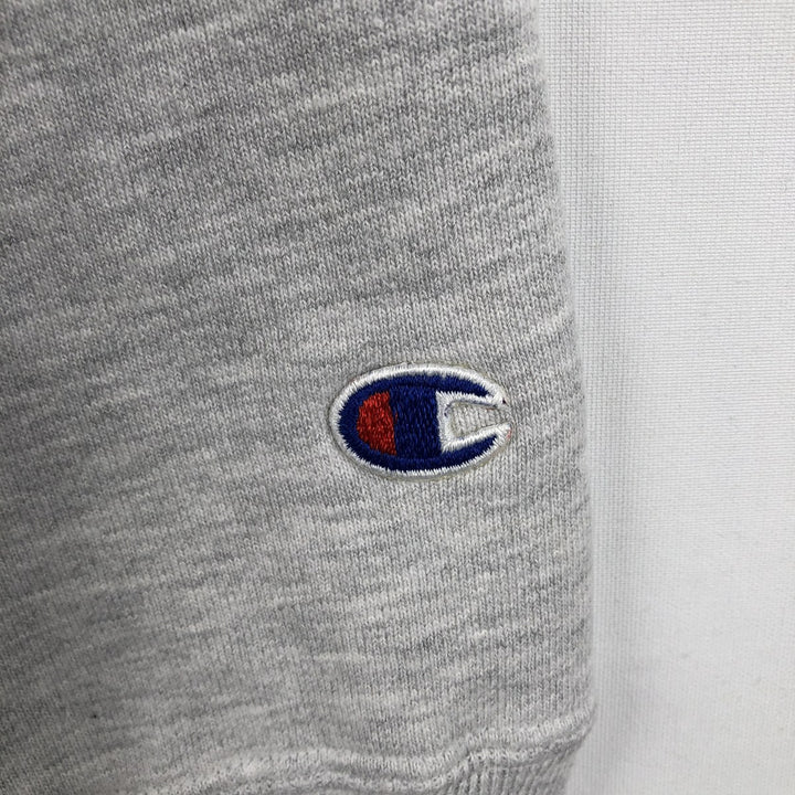 2000'S Champion Reverse Weave Advertising Print Sweatshirt (Men's Size L) unclear gray type Vintage Second Hand