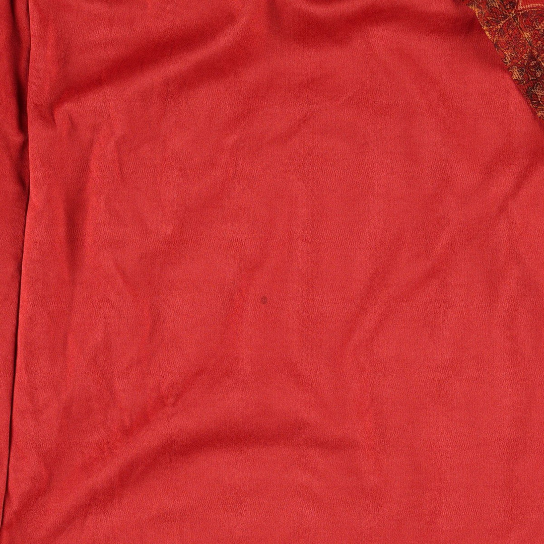 NEXT TO LOVE all-over print long tight skirt, made in the USA, women's size M equivalent. polyester red type Vintage Second Hand