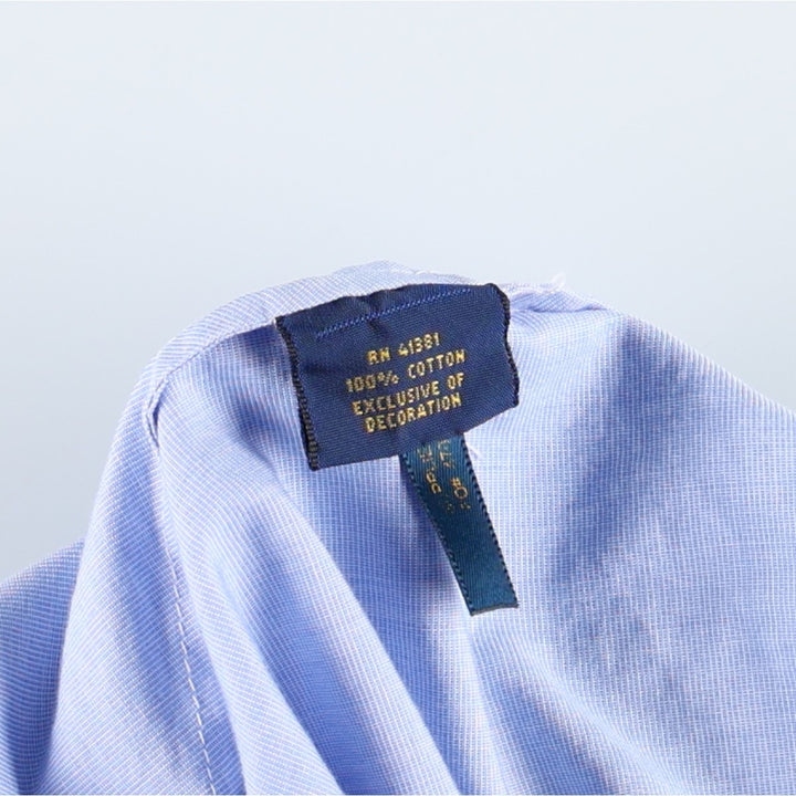 Ralph Lauren POLO RALPH LAUREN Half-Length Long-Sleeve Flared Shirt Dress, Women's Size M (approx.) cotton Blue type light blue Vintage Second Hand