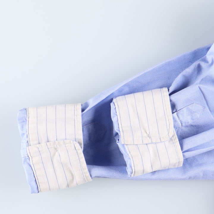 Ralph Lauren POLO RALPH LAUREN Half-Length Long-Sleeve Flared Shirt Dress, Women's Size M (approx.) cotton Blue type light blue Vintage Second Hand