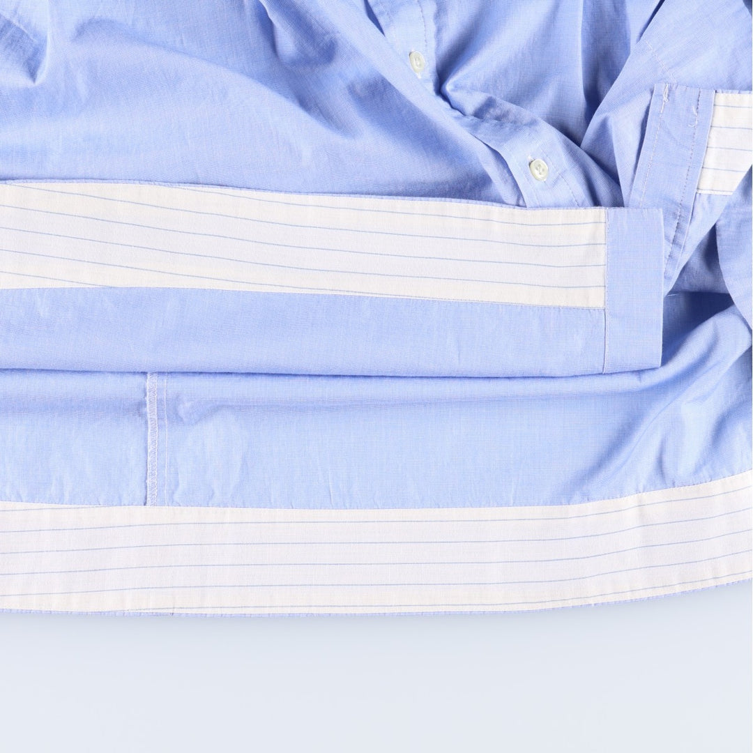 Ralph Lauren POLO RALPH LAUREN Half-Length Long-Sleeve Flared Shirt Dress, Women's Size M (approx.) cotton Blue type light blue Vintage Second Hand