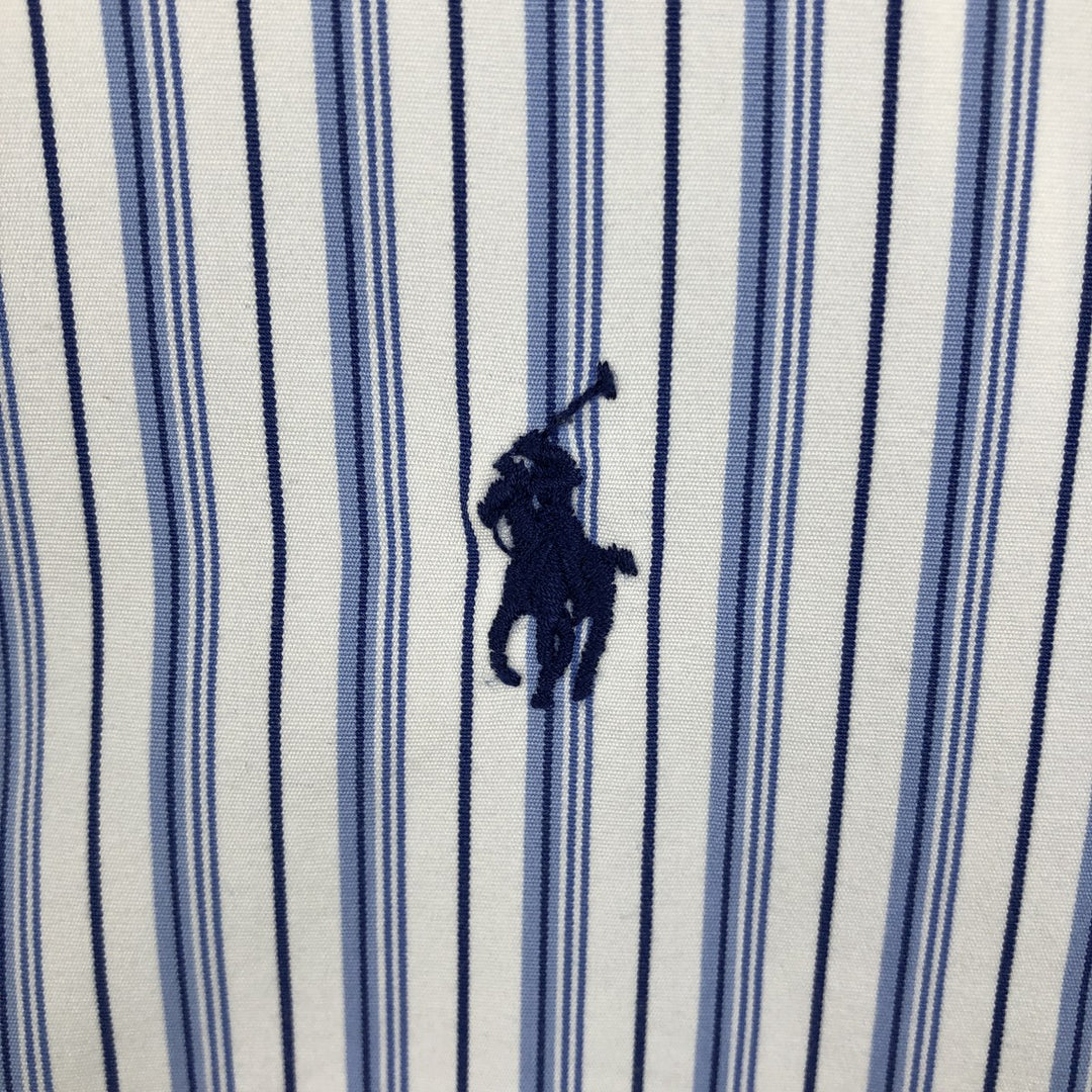 Ralph Lauren Classic Fit Long Sleeve Button Down Striped Shirt Men's Size L cotton white type Vintage Second Hand
