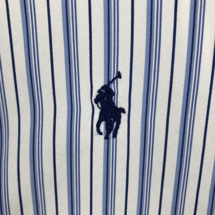 Ralph Lauren Classic Fit Long Sleeve Button Down Striped Shirt Men's Size L cotton white type Vintage Second Hand