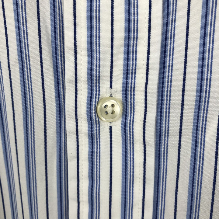 Ralph Lauren Classic Fit Long Sleeve Button Down Striped Shirt Men's Size L cotton white type Vintage Second Hand