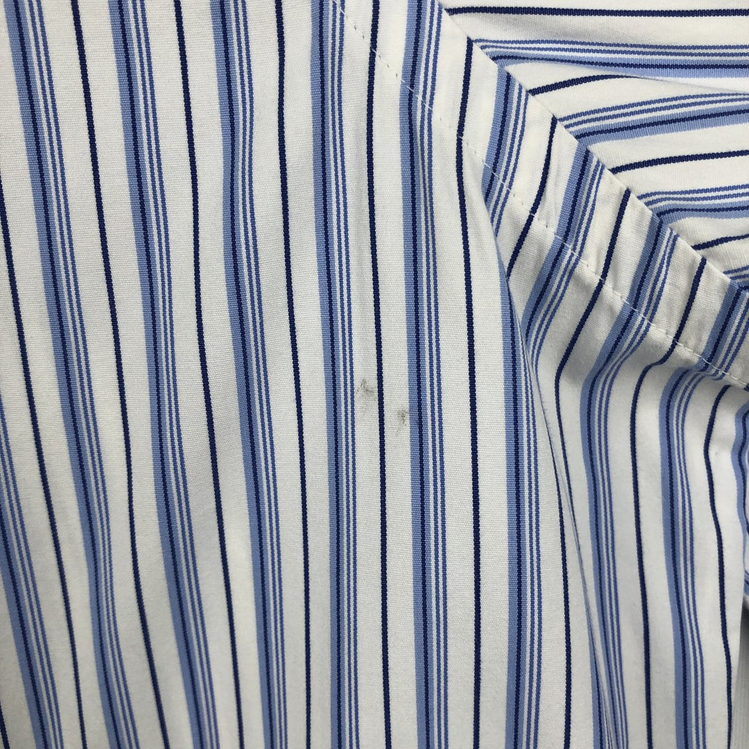 Ralph Lauren Classic Fit Long Sleeve Button Down Striped Shirt Men's Size L cotton white type Vintage Second Hand