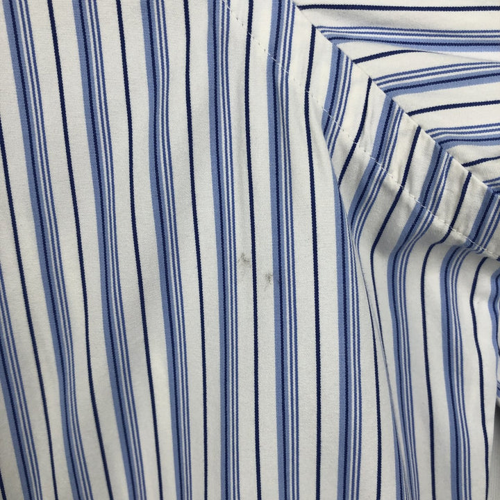 Ralph Lauren Classic Fit Long Sleeve Button Down Striped Shirt Men's Size L cotton white type Vintage Second Hand