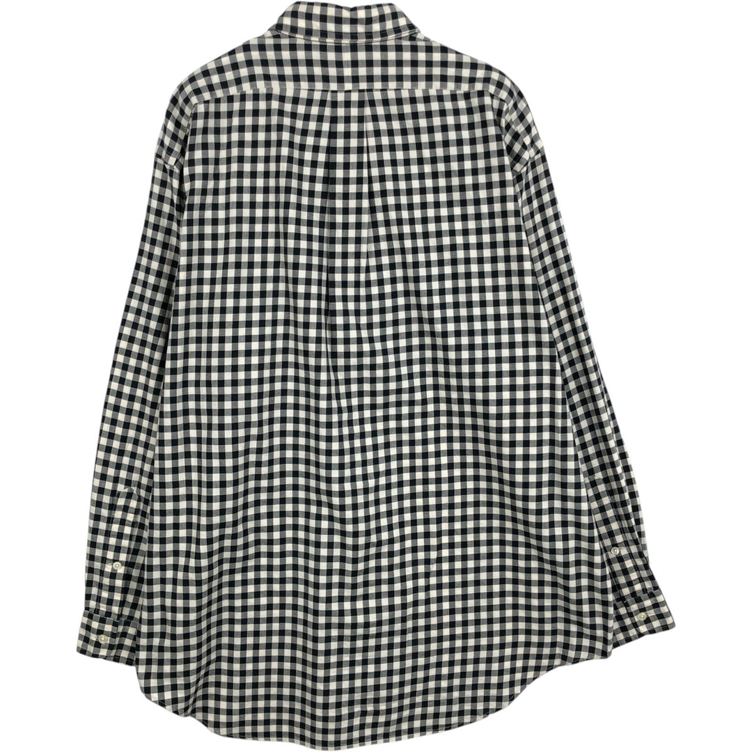 Ralph Lauren BLAKE Checkerboard Long-Sleeve Button-Down Check Shirt, Men's Size L (approx.) cotton white type Vintage Second Hand
