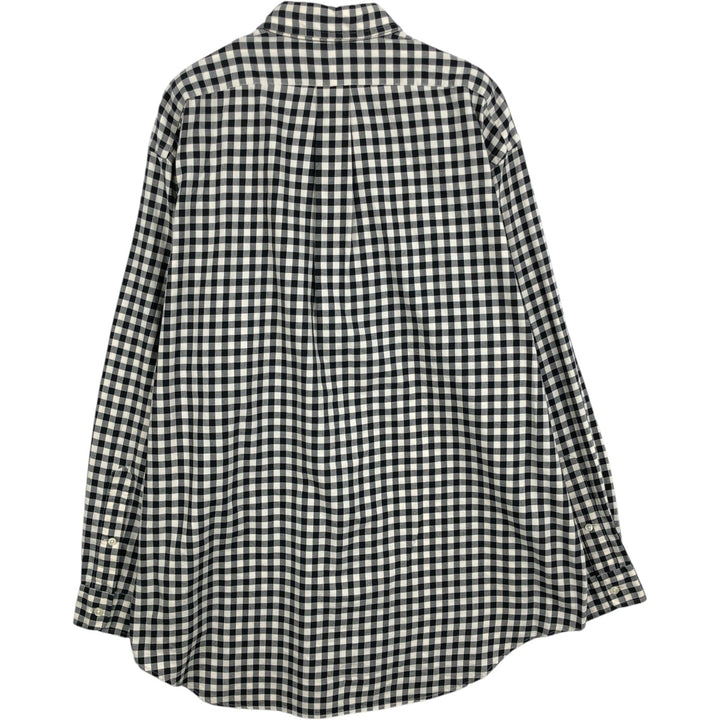 Ralph Lauren BLAKE Checkerboard Long-Sleeve Button-Down Check Shirt, Men's Size L (approx.) cotton white type Vintage Second Hand