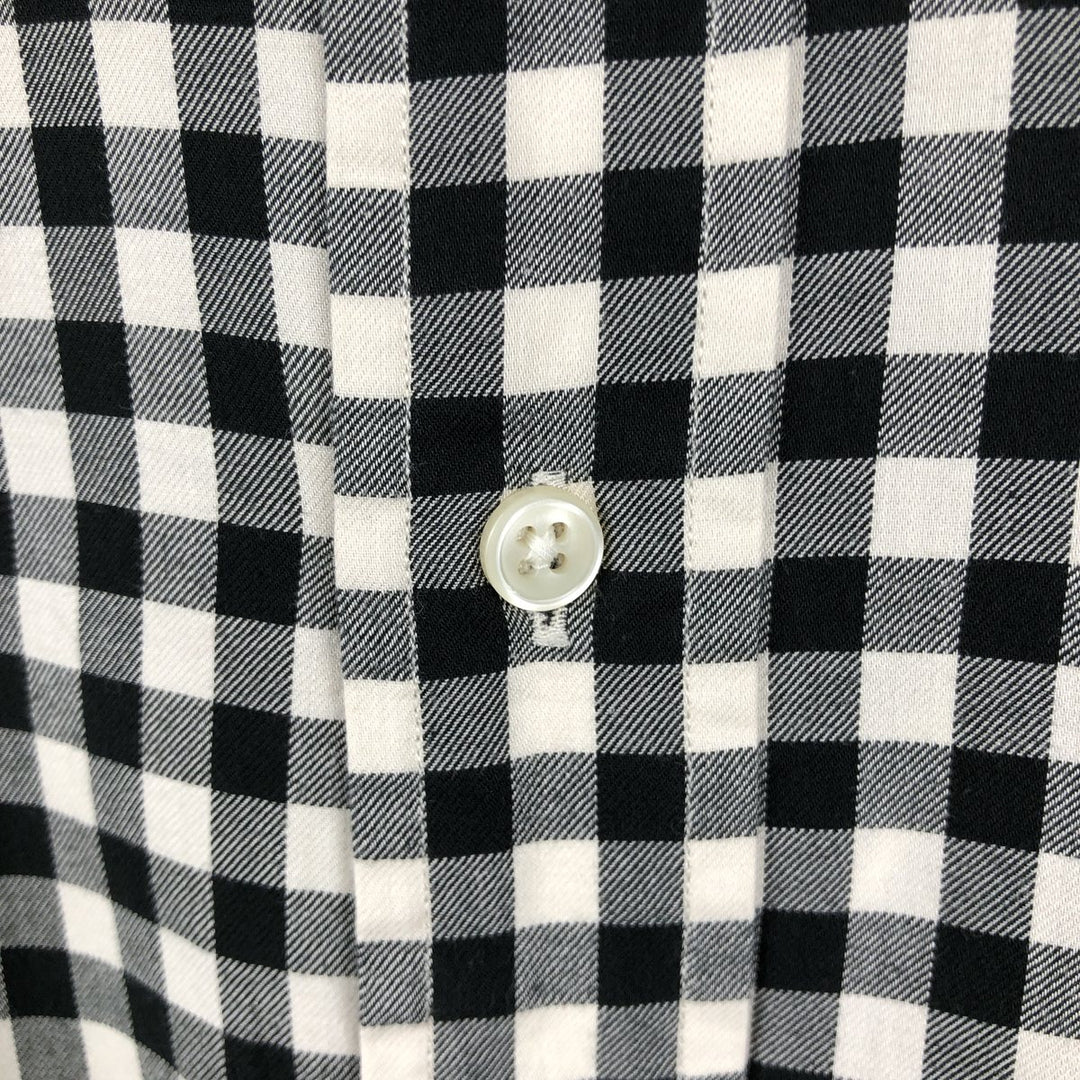 Ralph Lauren BLAKE Checkerboard Long-Sleeve Button-Down Check Shirt, Men's Size L (approx.) cotton white type Vintage Second Hand