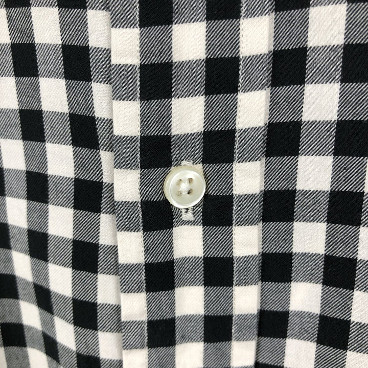 Ralph Lauren BLAKE Checkerboard Long-Sleeve Button-Down Check Shirt, Men's Size L (approx.) cotton white type Vintage Second Hand