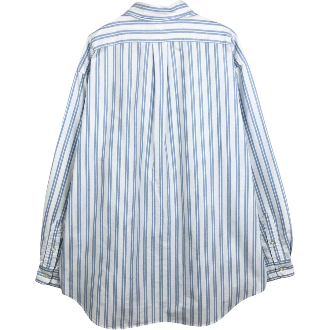 Ralph Lauren BLAKE long sleeve button-down striped shirt, men's size XL cotton Blue type light blue Vintage Second Hand