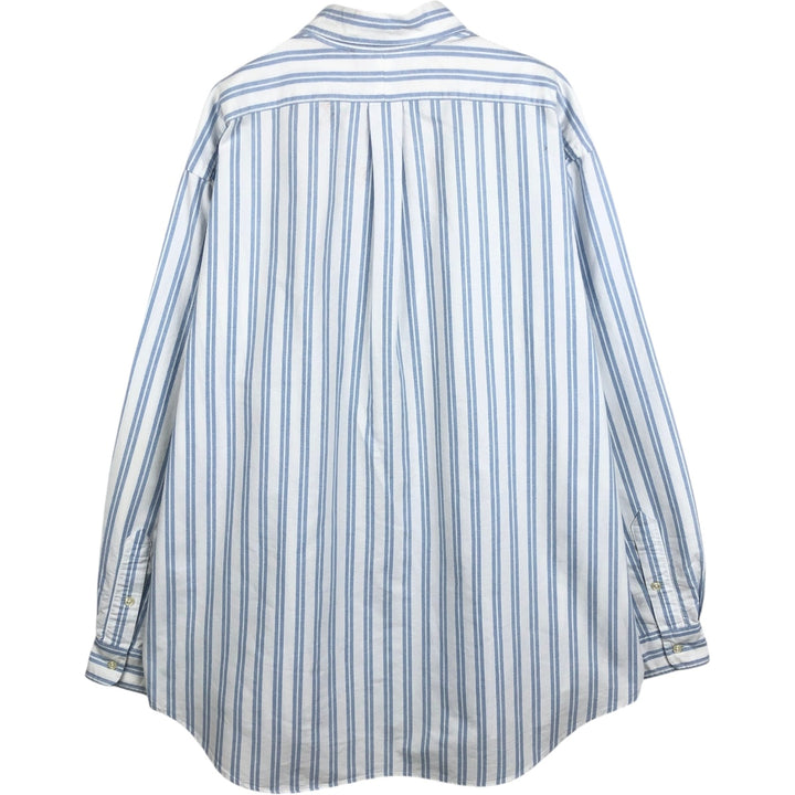 Ralph Lauren BLAKE long sleeve button-down striped shirt, men's size XL cotton Blue type light blue Vintage Second Hand