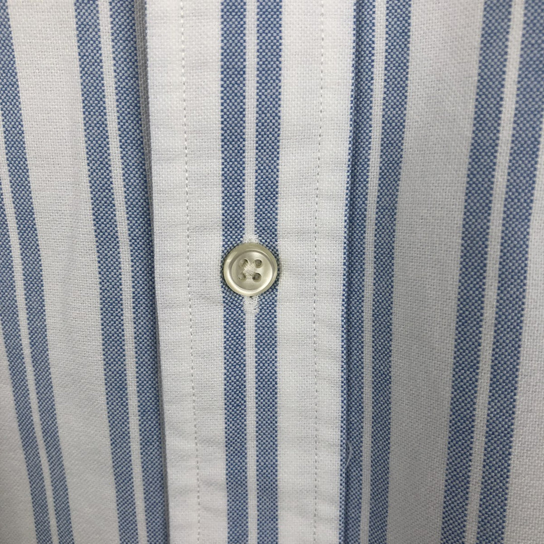 Ralph Lauren BLAKE long sleeve button-down striped shirt, men's size XL cotton Blue type light blue Vintage Second Hand