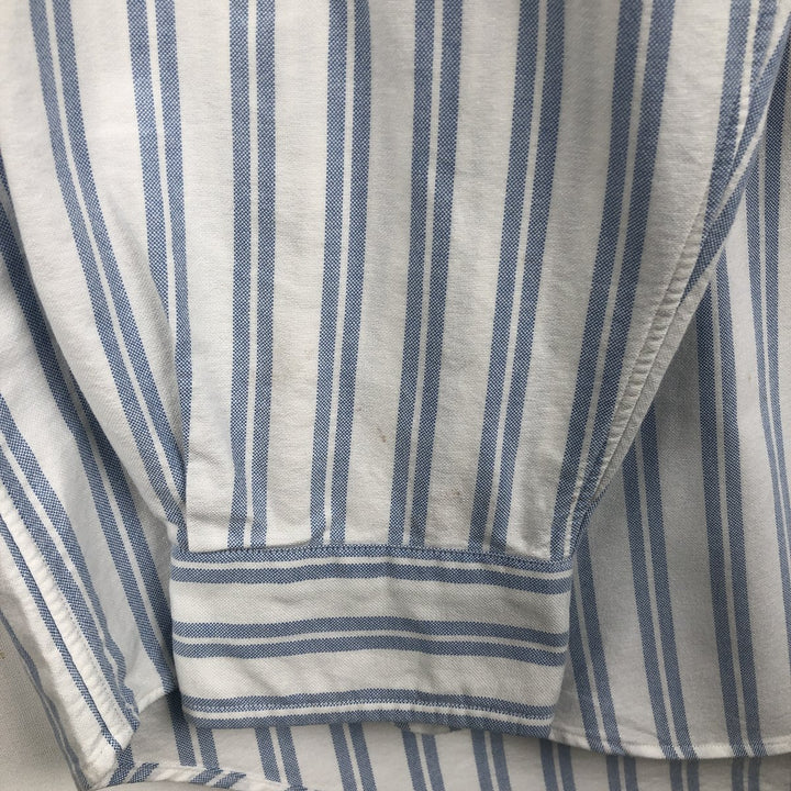 Ralph Lauren BLAKE long sleeve button-down striped shirt, men's size XL cotton Blue type light blue Vintage Second Hand