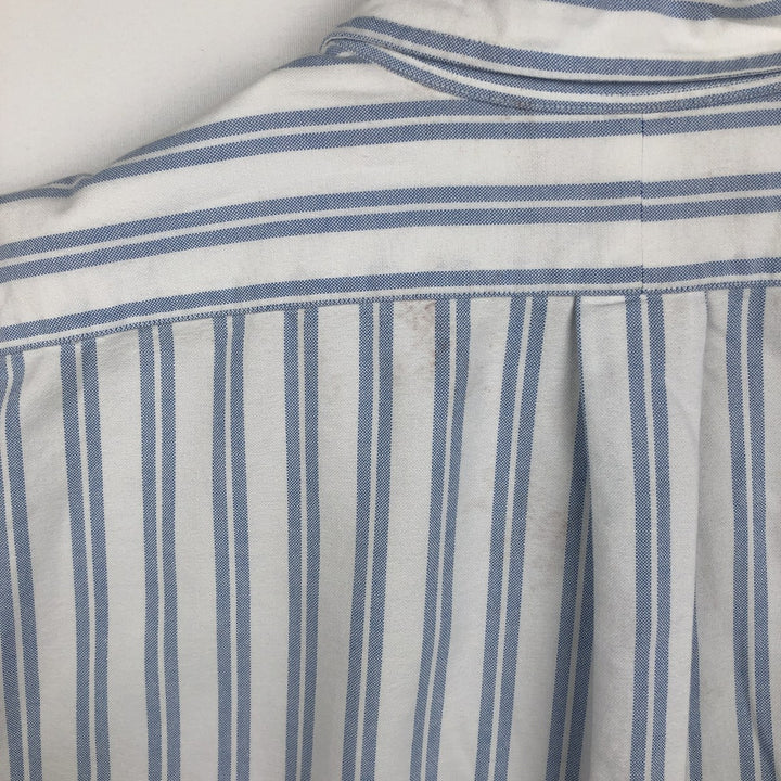 Ralph Lauren BLAKE long sleeve button-down striped shirt, men's size XL cotton Blue type light blue Vintage Second Hand