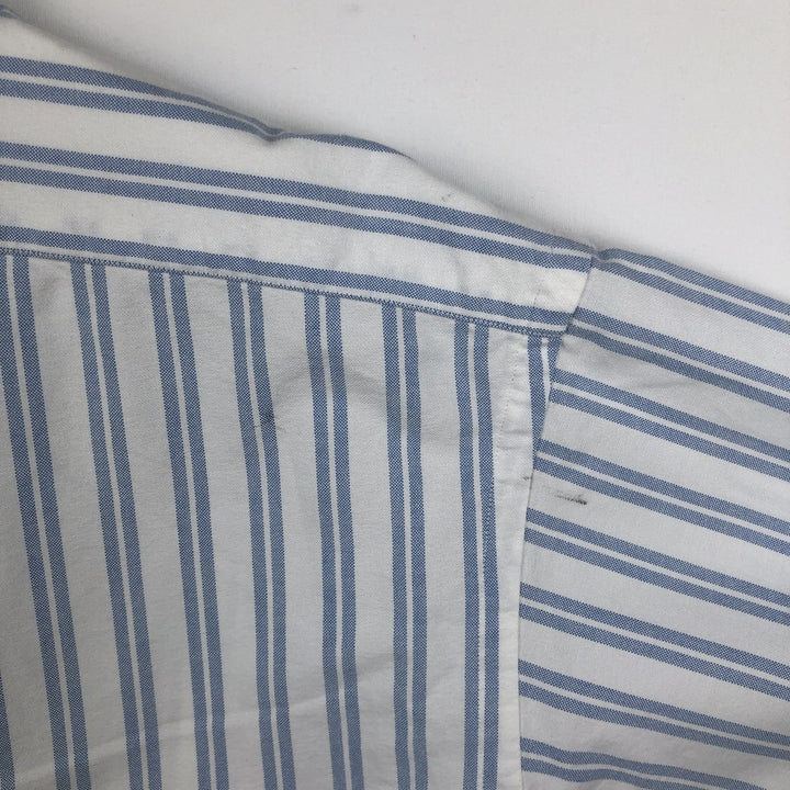 Ralph Lauren BLAKE long sleeve button-down striped shirt, men's size XL cotton Blue type light blue Vintage Second Hand