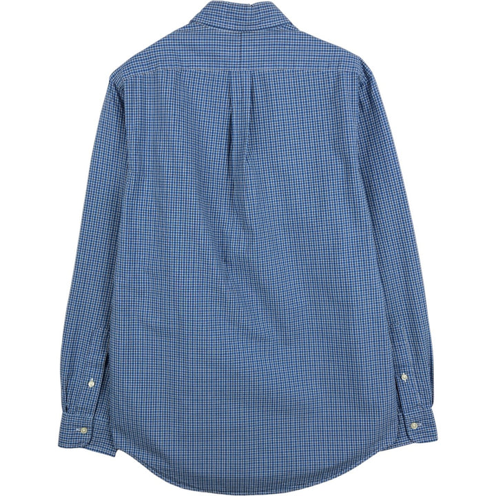 Ralph Lauren Classic Fit Long Sleeve Button-Down Check Shirt, Men's Size Small cotton Blue type light blue Vintage Second Hand