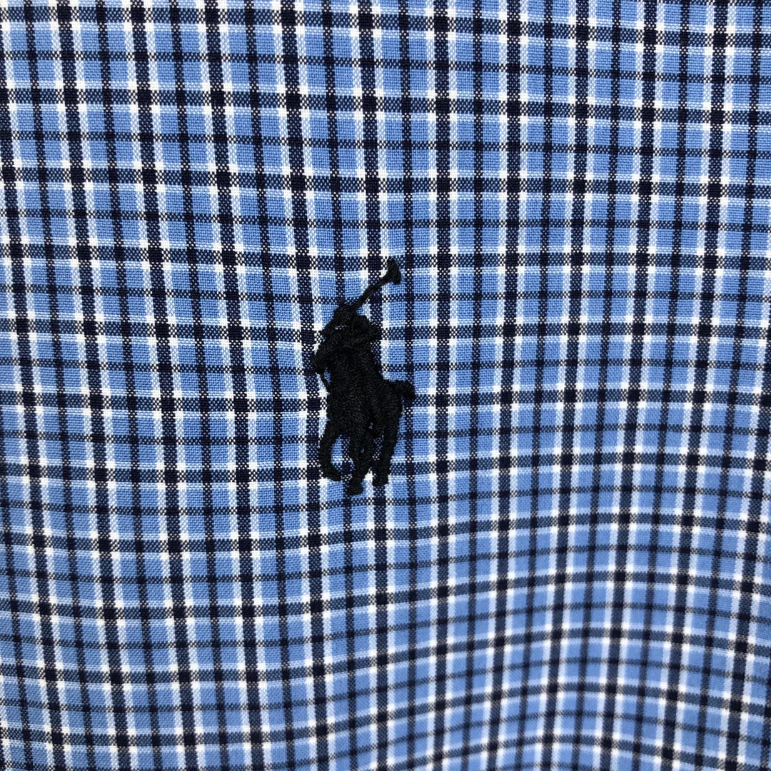 Ralph Lauren Classic Fit Long Sleeve Button-Down Check Shirt, Men's Size Small cotton Blue type light blue Vintage Second Hand