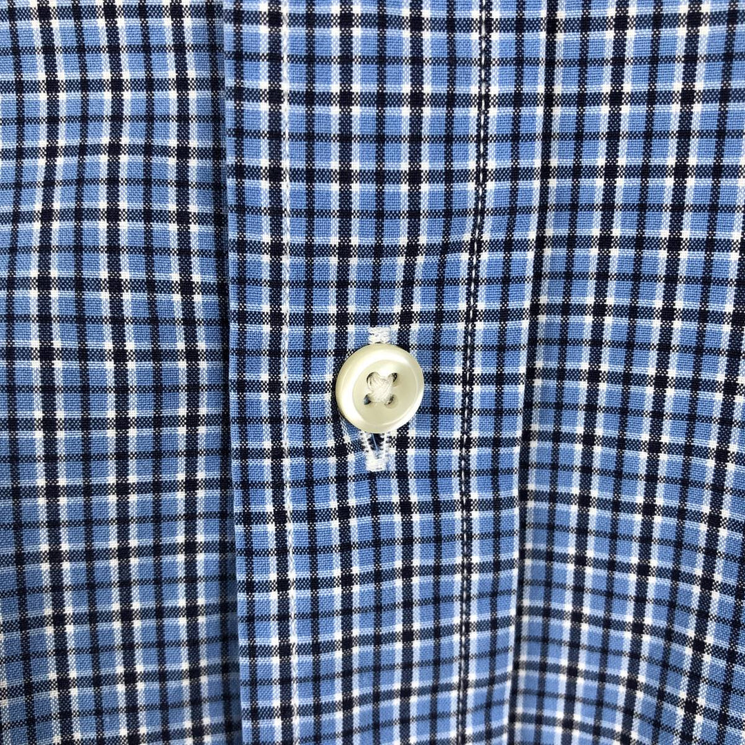 Ralph Lauren Classic Fit Long Sleeve Button-Down Check Shirt, Men's Size Small cotton Blue type light blue Vintage Second Hand