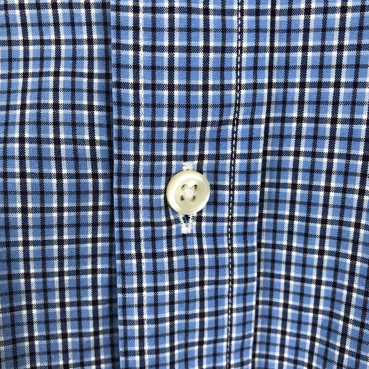 Ralph Lauren Classic Fit Long Sleeve Button-Down Check Shirt, Men's Size Small cotton Blue type light blue Vintage Second Hand