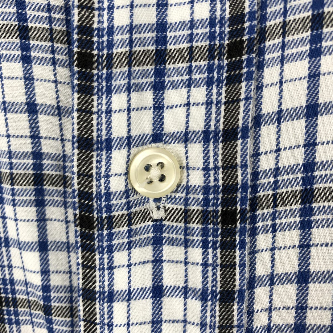 Ralph Lauren BLAIRE long sleeve button down check shirt, men's XL size cotton blue type Vintage Second Hand