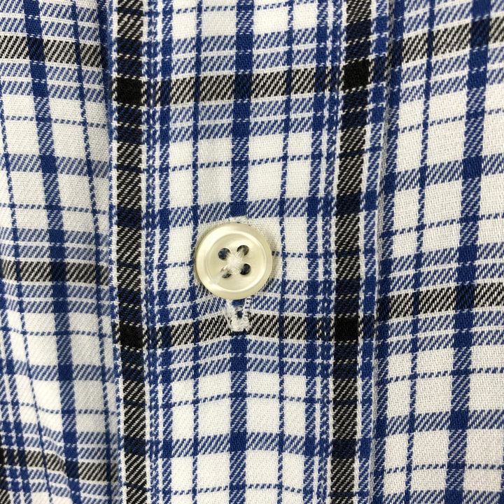Ralph Lauren BLAIRE long sleeve button down check shirt, men's XL size cotton blue type Vintage Second Hand