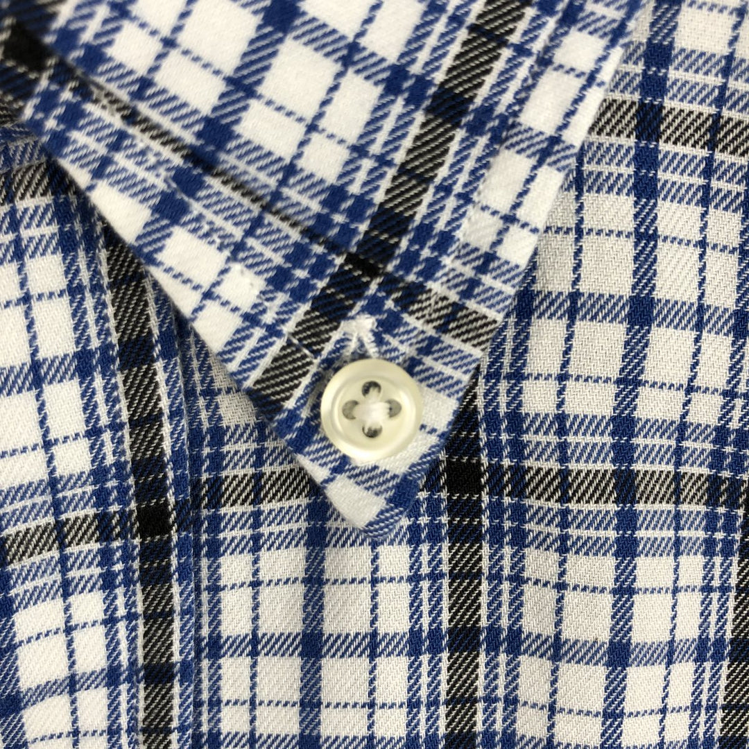 Ralph Lauren BLAIRE long sleeve button down check shirt, men's XL size cotton blue type Vintage Second Hand