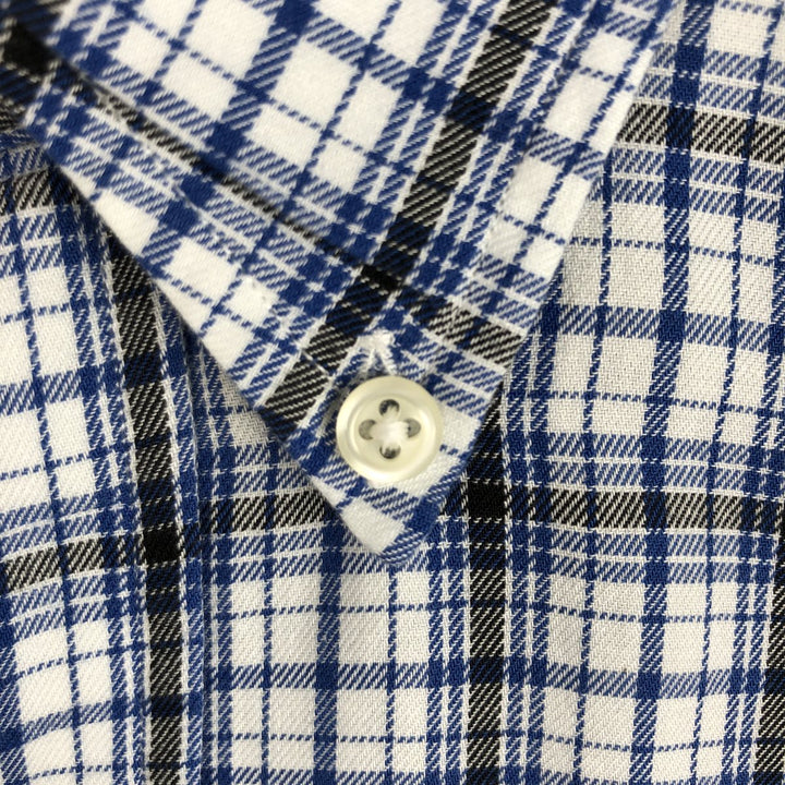 Ralph Lauren BLAIRE long sleeve button down check shirt, men's XL size cotton blue type Vintage Second Hand
