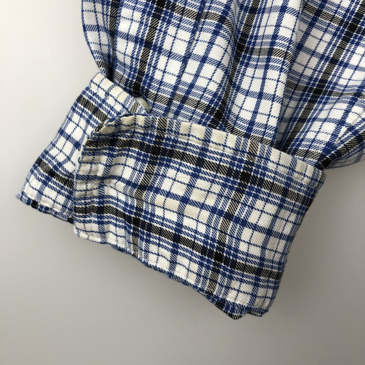 Ralph Lauren BLAIRE long sleeve button down check shirt, men's XL size cotton blue type Vintage Second Hand