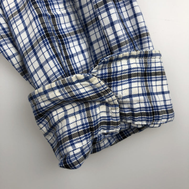 Ralph Lauren BLAIRE long sleeve button down check shirt, men's XL size cotton blue type Vintage Second Hand