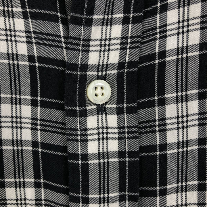 Ralph Lauren POLO RALPH LAUREN Wide Collar Long Sleeve Cotton Check Shirt, Men's Size XL (approx.) cotton black type Vintage Second Hand