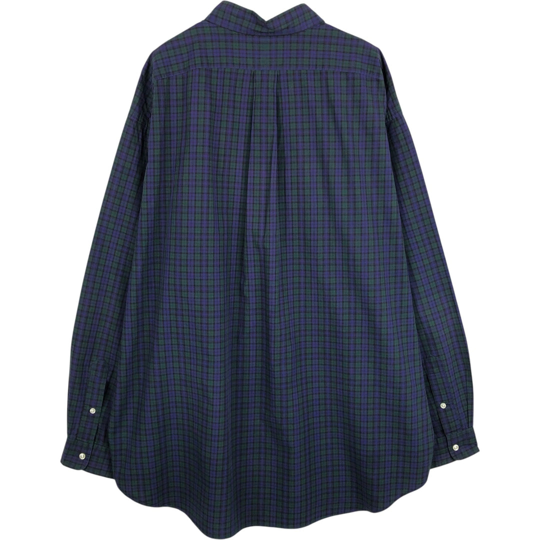 Ralph Lauren BLAKE Blackwatch Check Long-Sleeve Button-Down Check Shirt, Men's Size XXL (approx.) cotton green type Vintage Second Hand