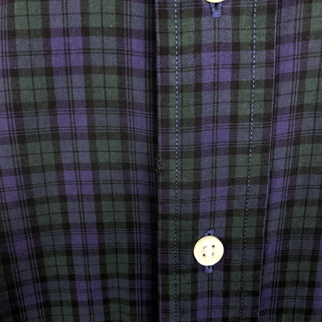 Ralph Lauren BLAKE Blackwatch Check Long-Sleeve Button-Down Check Shirt, Men's Size XXL (approx.) cotton green type Vintage Second Hand