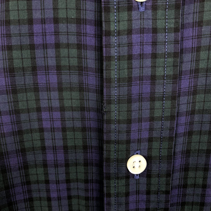 Ralph Lauren BLAKE Blackwatch Check Long-Sleeve Button-Down Check Shirt, Men's Size XXL (approx.) cotton green type Vintage Second Hand